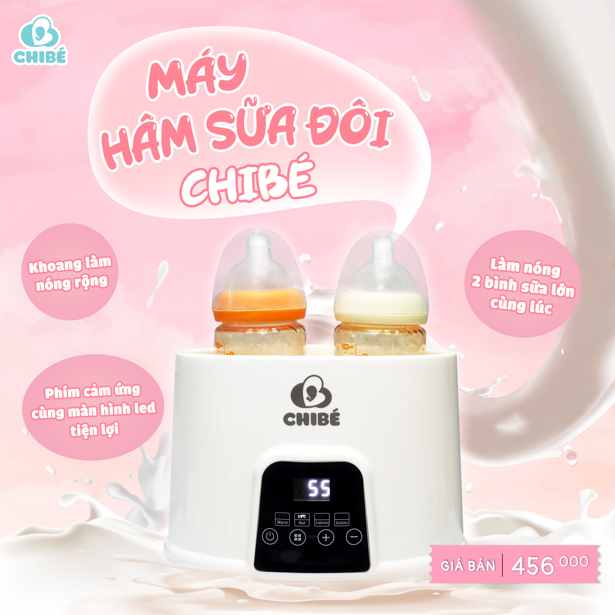 Máy hâm sữa đôi CHIBÉ CB017