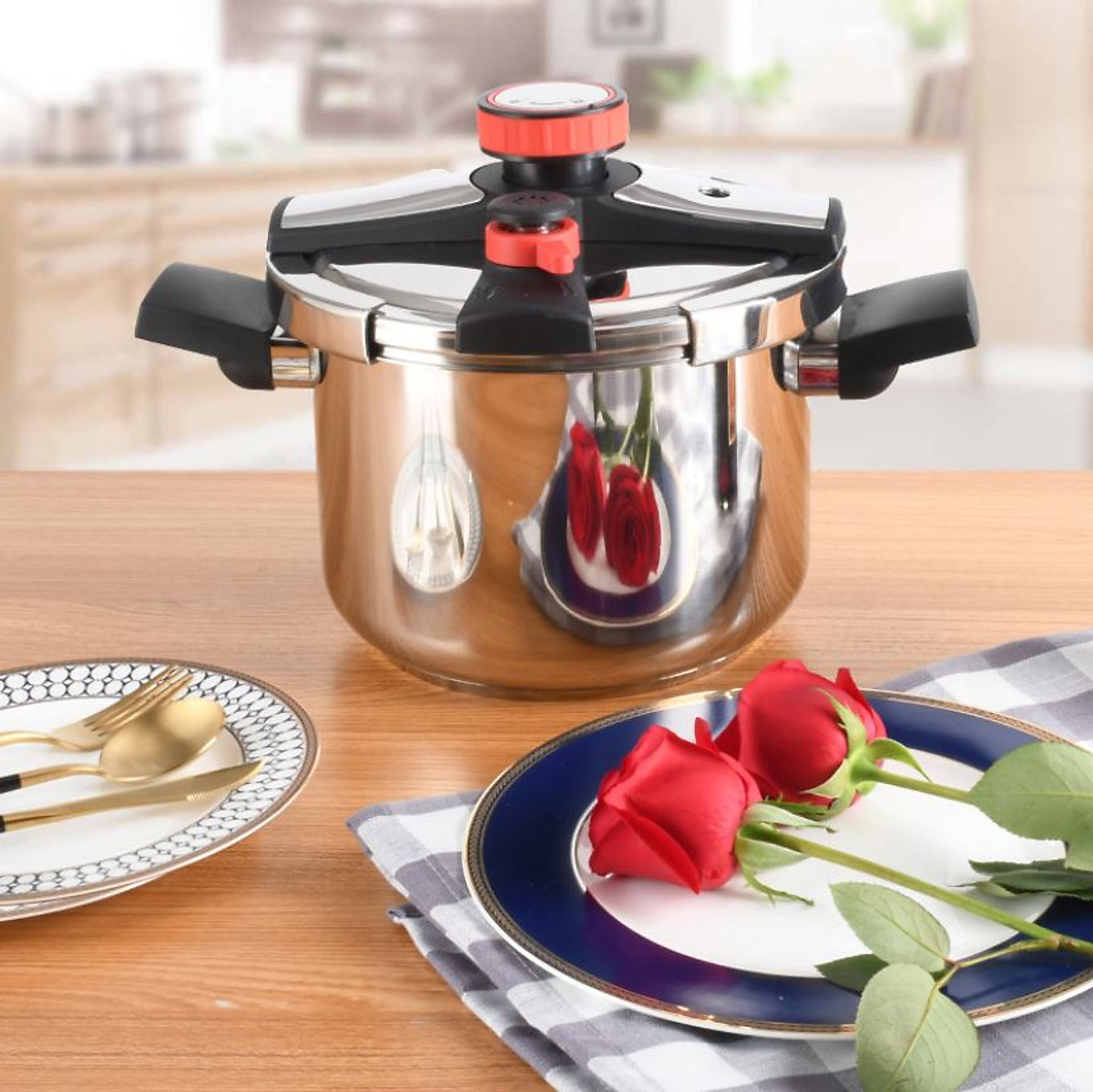 Nồi Áp Suất Kaisa Villa 6L, Inox 304 Dùng Được Cho Mọi Loại Bếp