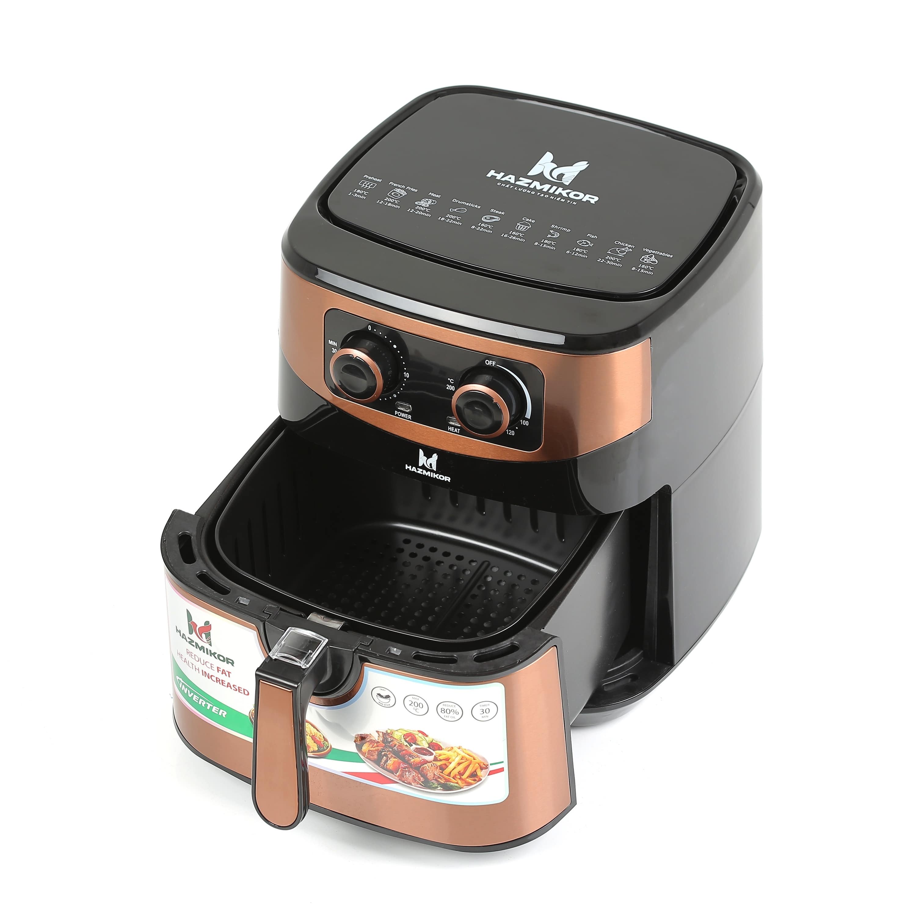 Nồi chiên không dầu Hazmikor dung tích 9.8L - Nhập khẩu Thái Lan, Bảo hành 12 tháng