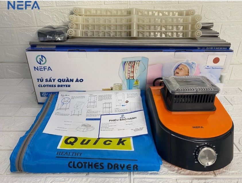  Tủ sấy quần áo Nefa cơ NFS01, Bảo hành 12 tháng Giao màu bạt ngẫu nhiên